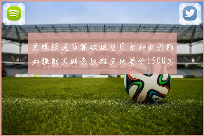 意媒报道马赛欲租借贝尔加利并附加强制买断条款维罗纳要价1500万欧元